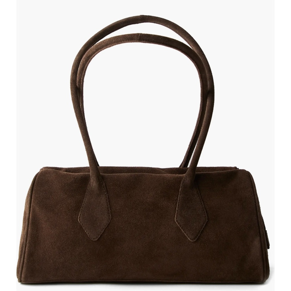 Free People Dark Brown Suede Shoulder Bag